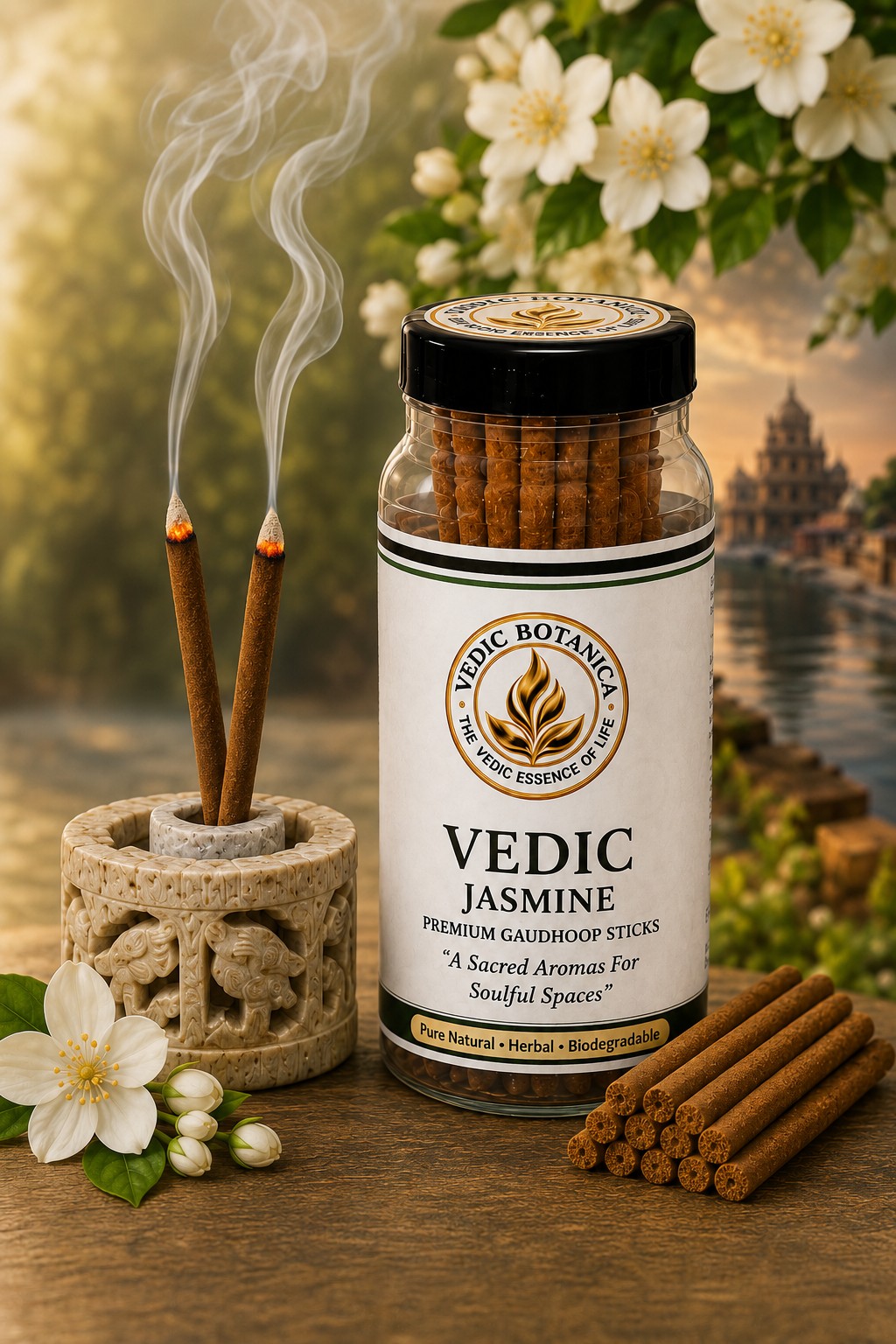 VEDIC Jasmine Bambooless Dhoop Sticks