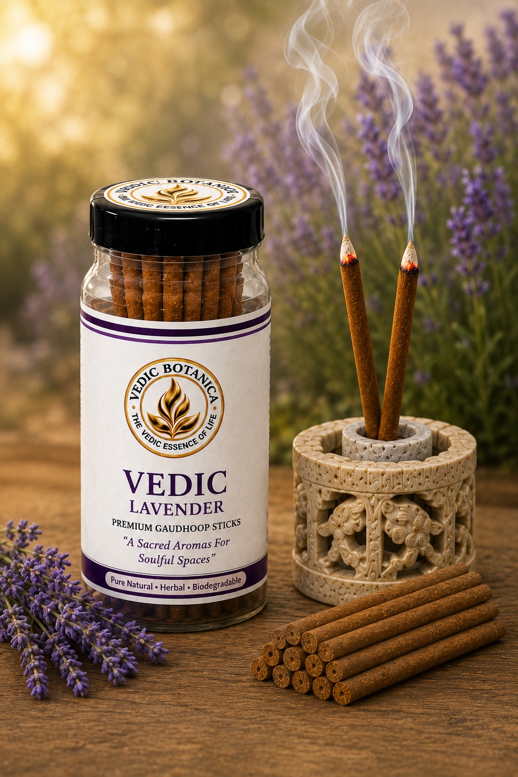 VEDIC Lavender Bambooless Dhoop Sticks