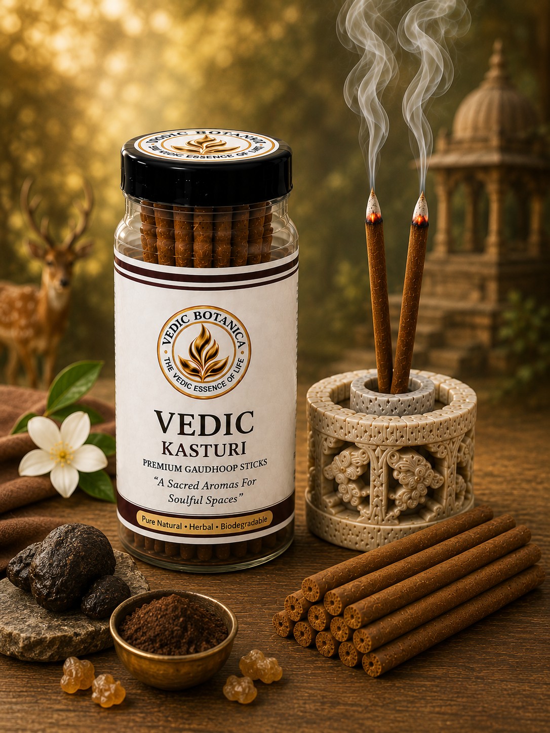 VEDIC Kasturi Bambooless Dhoop Sticks
